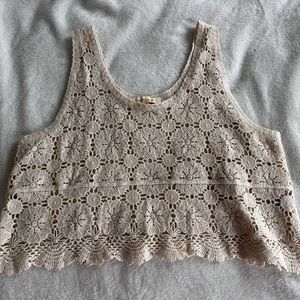Cream tank top cover up!